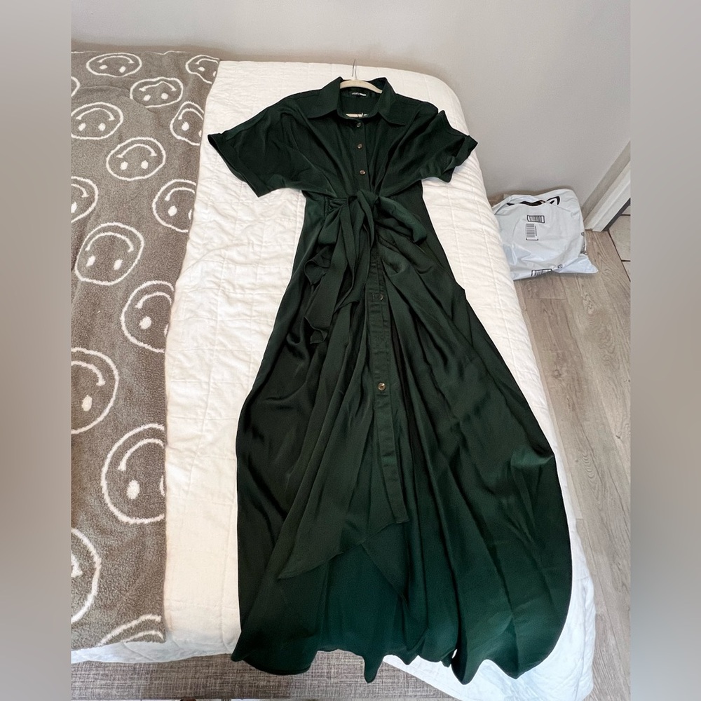 Emerald wrap dress